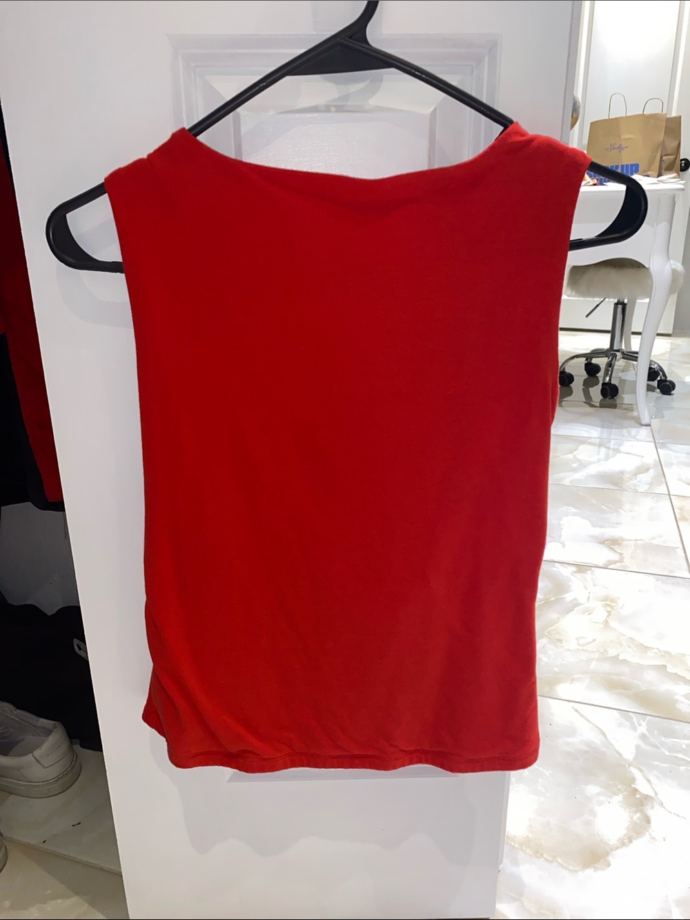 Pink Rose Red Sleeveless Tank Top